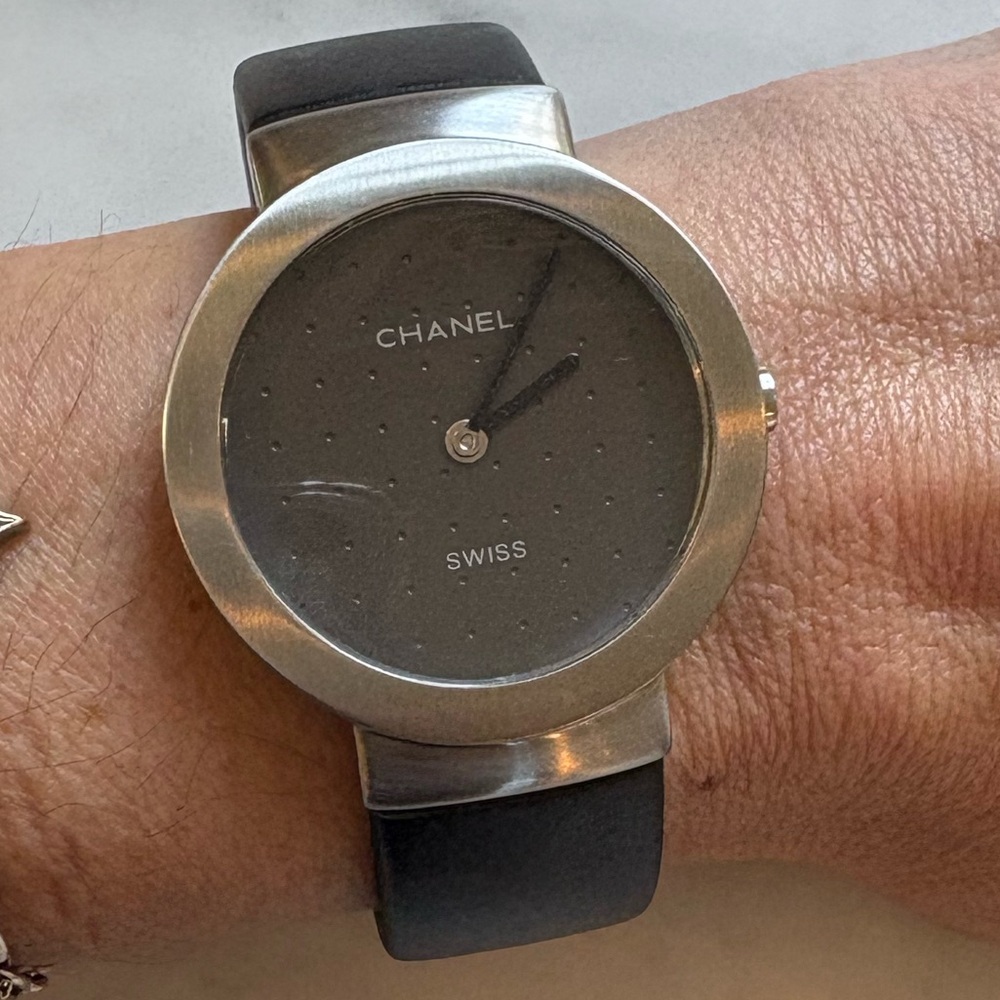 Chanel Silver and Black Watch
